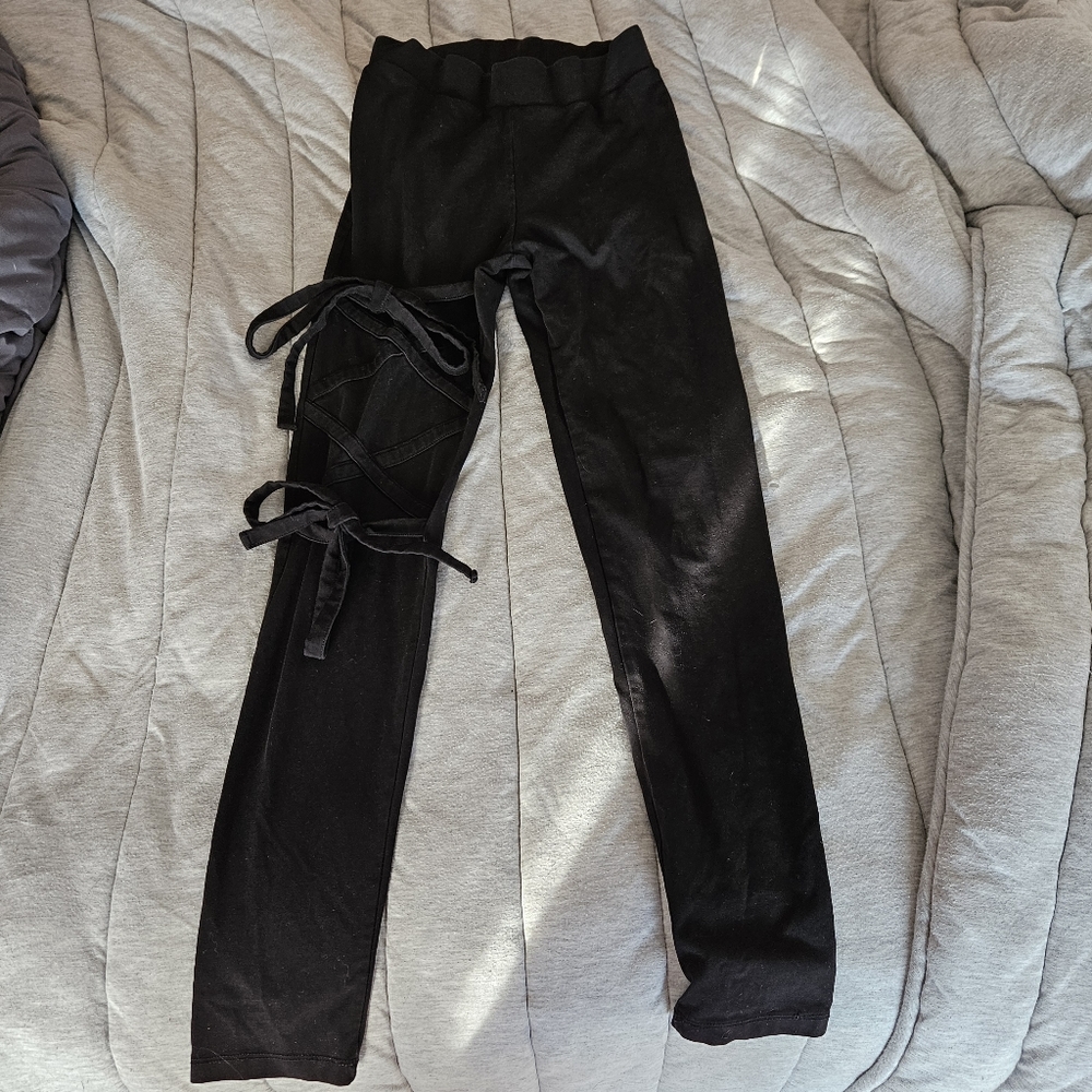 Disturbia cotton tie leggings